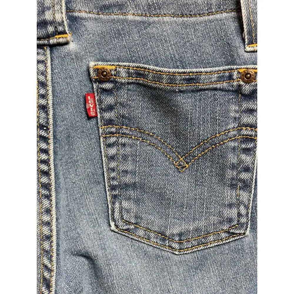 Vintage Levi's women's‎ juniors flare jeans 2 snap closure 2002 light denim blue